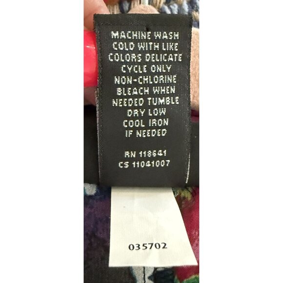 Lane Bryant Womens Multicolor Abstract Button Drawstring Top 26/28  Office Wear - Picture 6 of 6